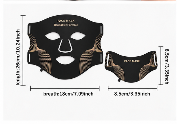 7 Colour LED Face and Neck Mask dimensions