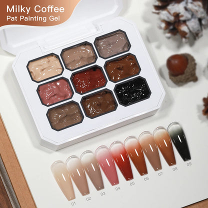 9 Colors Pat Gel Nail Polish Set