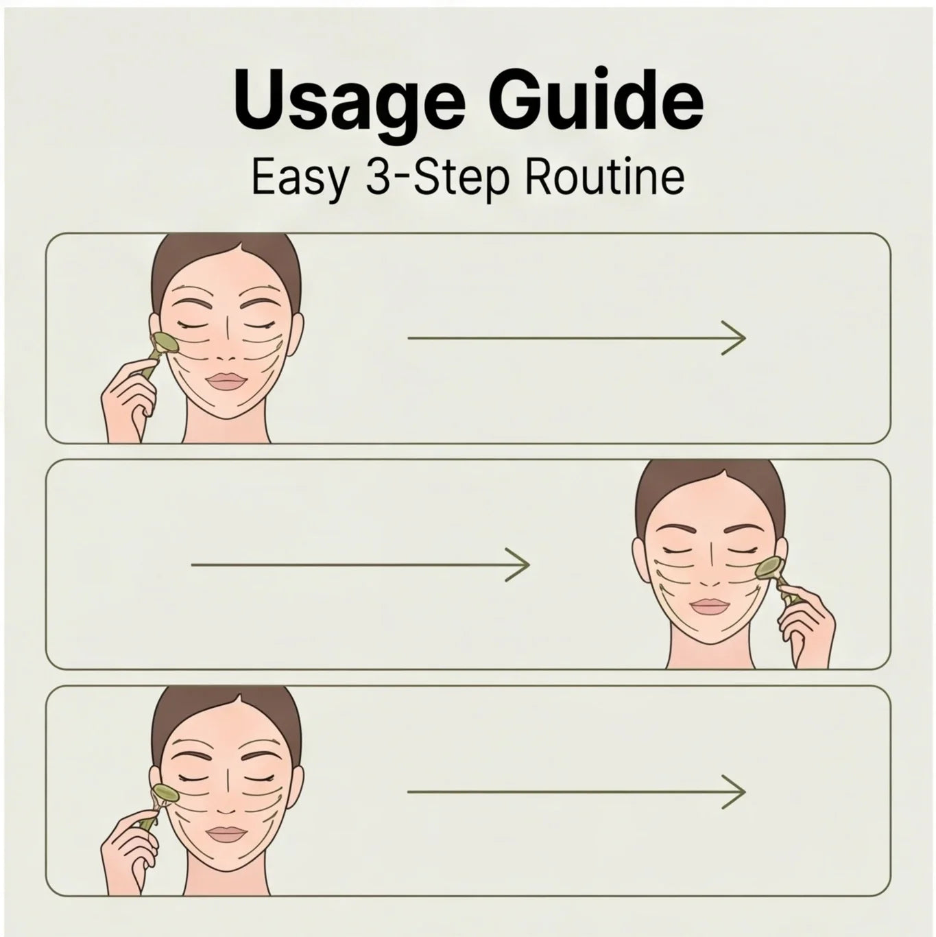 Natural Jade Roller  Gua Sha Set