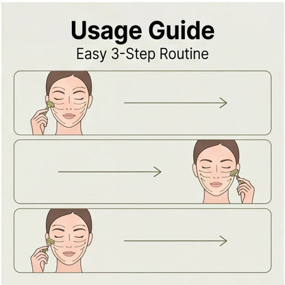 Natural Jade Roller  Gua Sha Set
