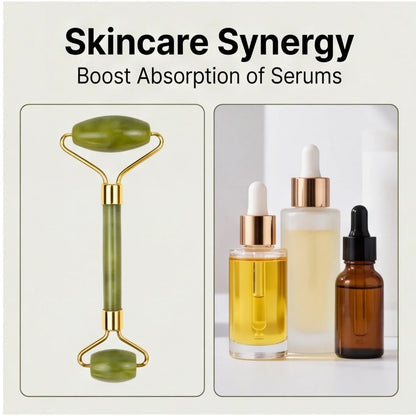 Natural Jade Roller  Gua Sha Set