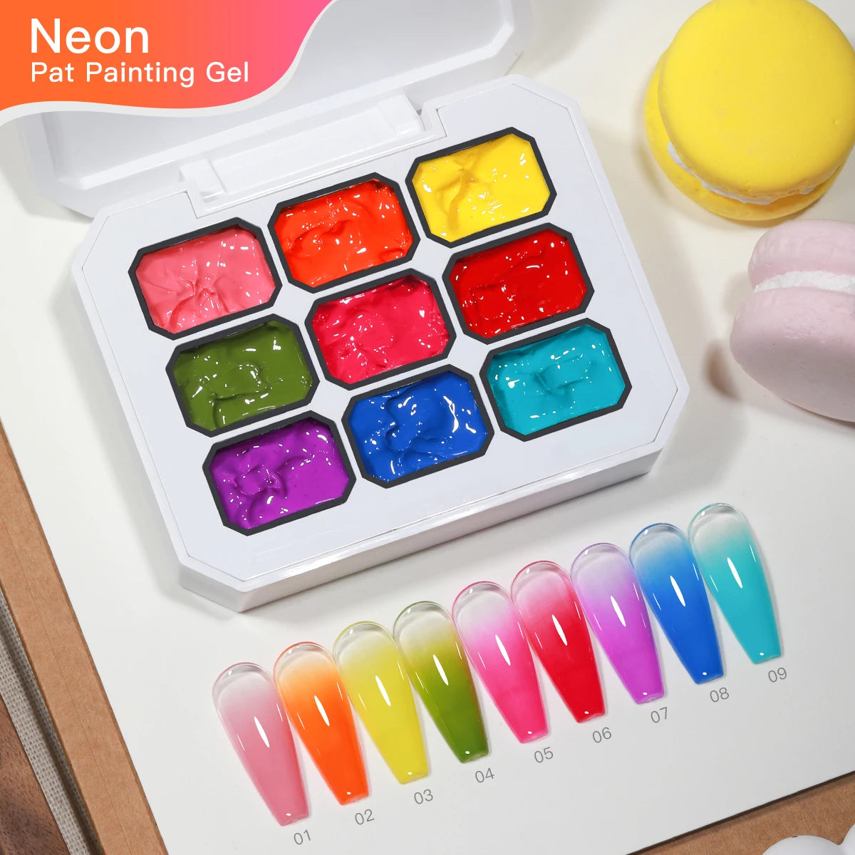 9 Colors Pat Gel Nail Polish Set