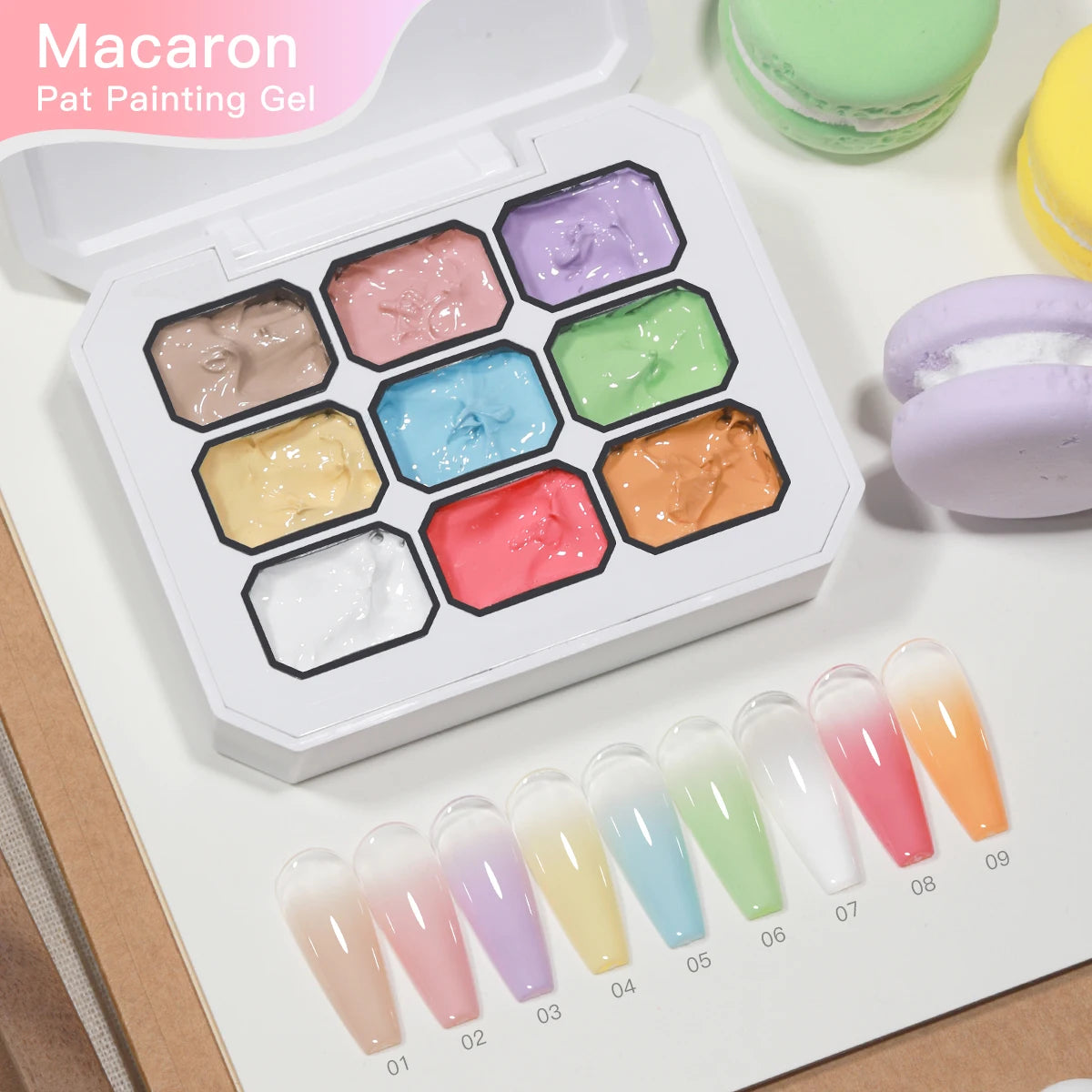 9 Colors Pat Gel Nail Polish Set