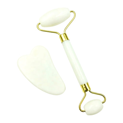 Natural Jade Roller  Gua Sha Set