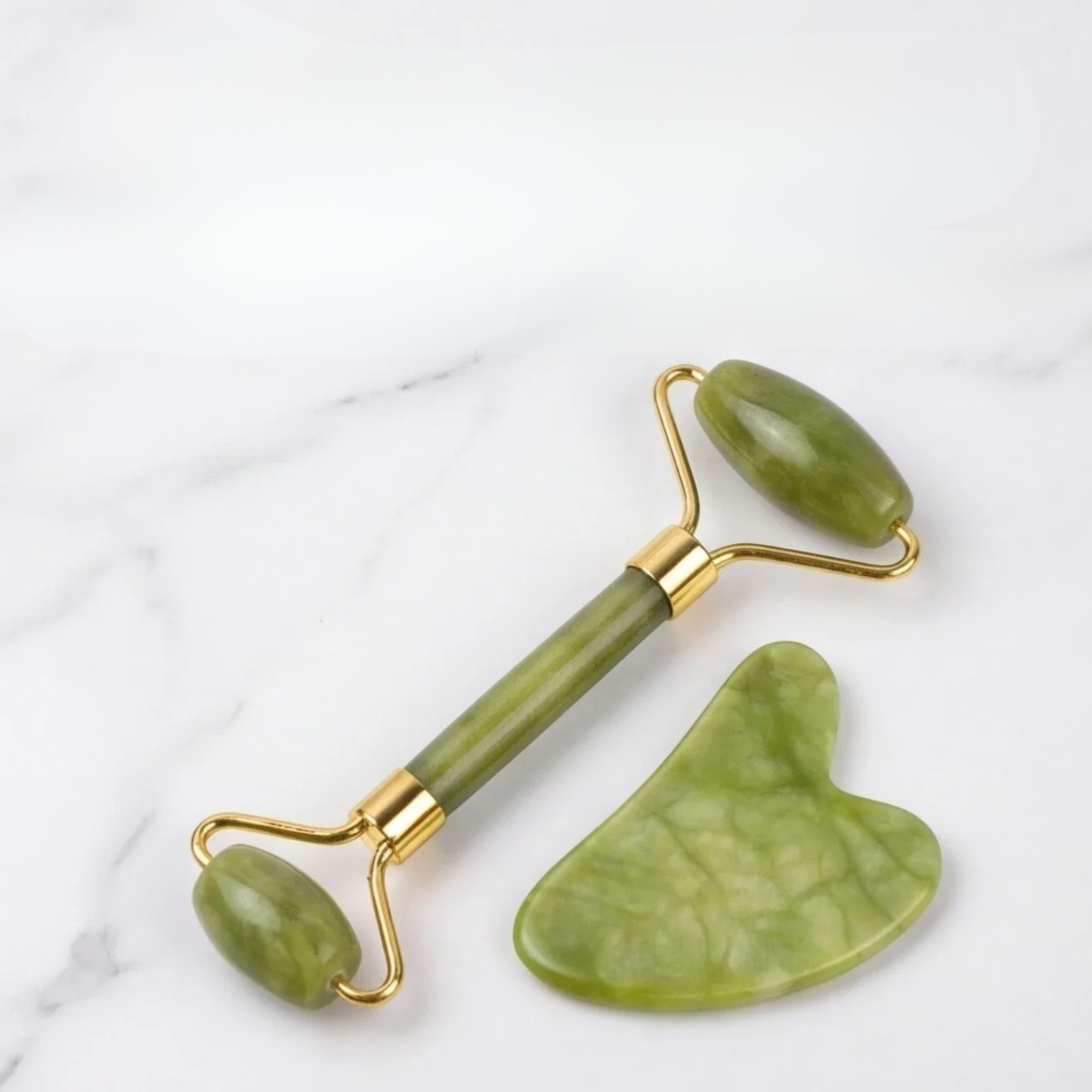 Natural Jade Roller  Gua Sha Set