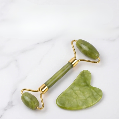 Natural Jade Roller  Gua Sha Set