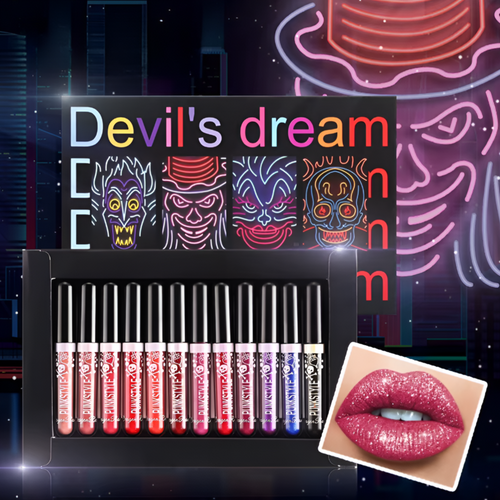 12-Color Glitter Lip Gloss Tint Kit