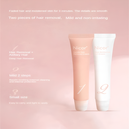 Nicor Lip Hair Removal Cream – Gentle Facial Hair Remover for Men & Women, Smooth Lip & Moustache Area in Minutes
